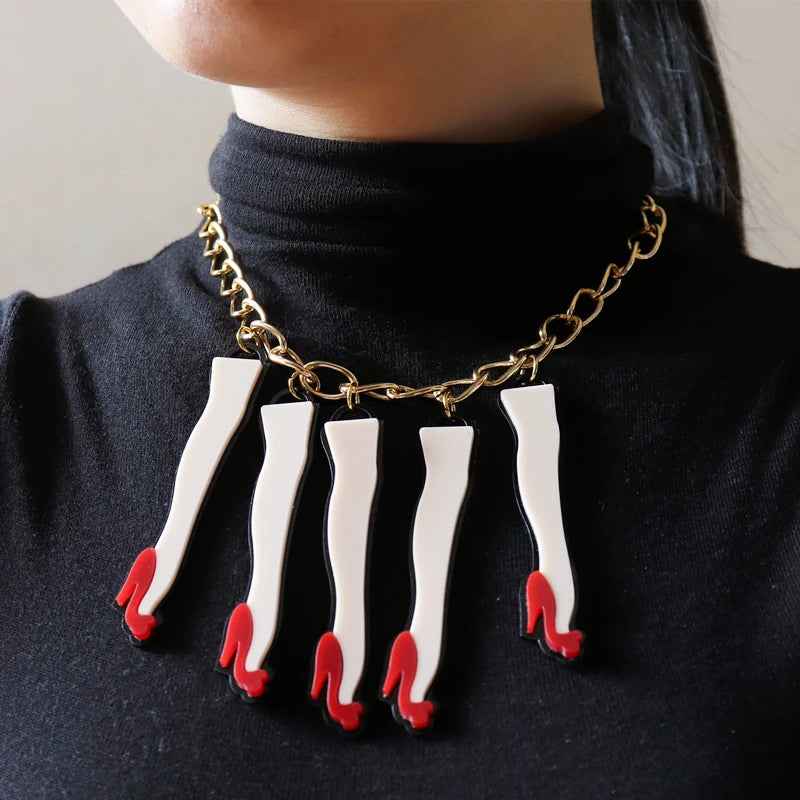 "Odilia" Legs Pendant Necklace