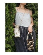 "Perlith" Pearl Bucket Clutch width=100 