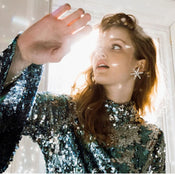 "Laureyne" Star Earrings width=100 