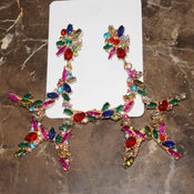 "Veylisse" Star Dangle Earrings width=100 