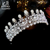"Novalia" Pearl Bridal Tiara width=100 