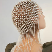 "Perlagia" Pearl Bridal Cap width=100 