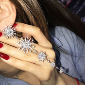 "Sidereus" Star Tassel Earrings width=100 