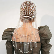 "Perlagia" Pearl Bridal Cap width=100 