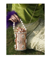 "Perlith" Pearl Bucket Clutch width=100 