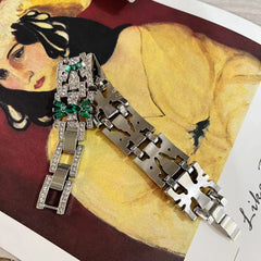 "Majestique" Rhinestones Link Bracelet
