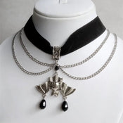 "Toliqua" Bat Choker Necklace width=100 