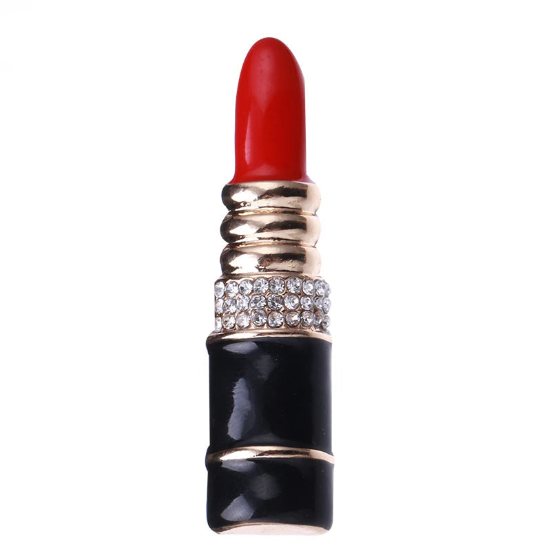 "Gildrienne" Enamel Lipstick Brooch
