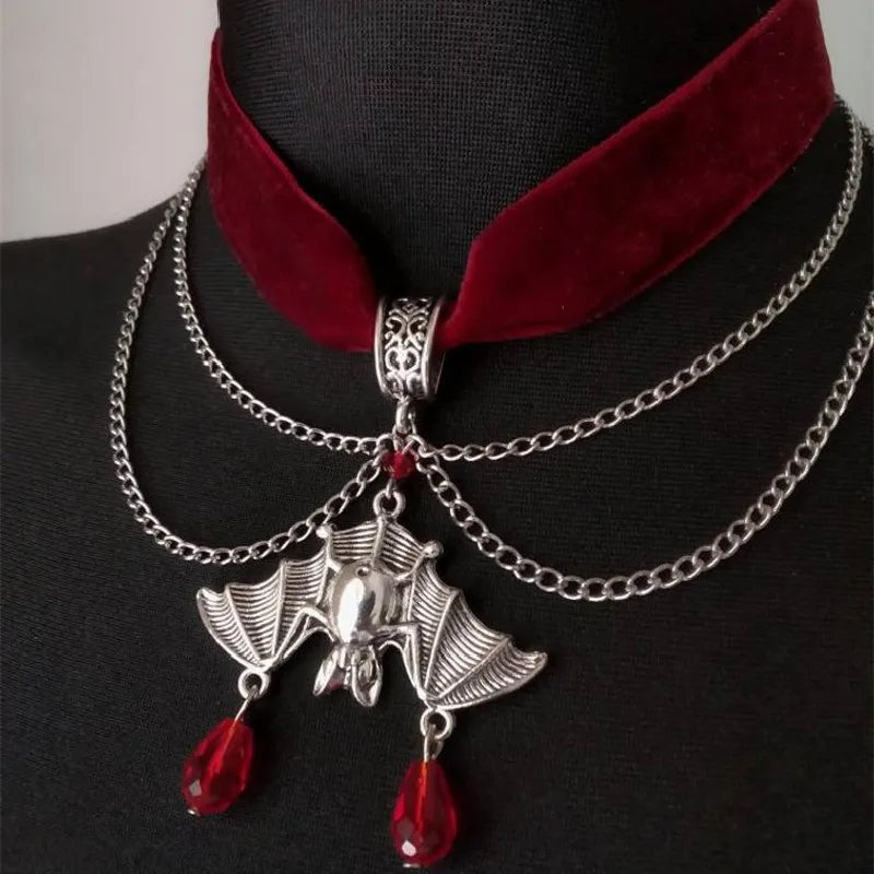 "Toliqua" Bat Choker Necklace