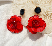 "Zephyrith" Rose Drop Earrings width=100 