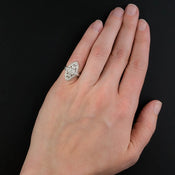 "Marcellon" Geometric Rhinestone Ring width=100 