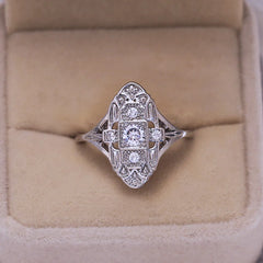 "Marcellon" Geometric Rhinestone Ring