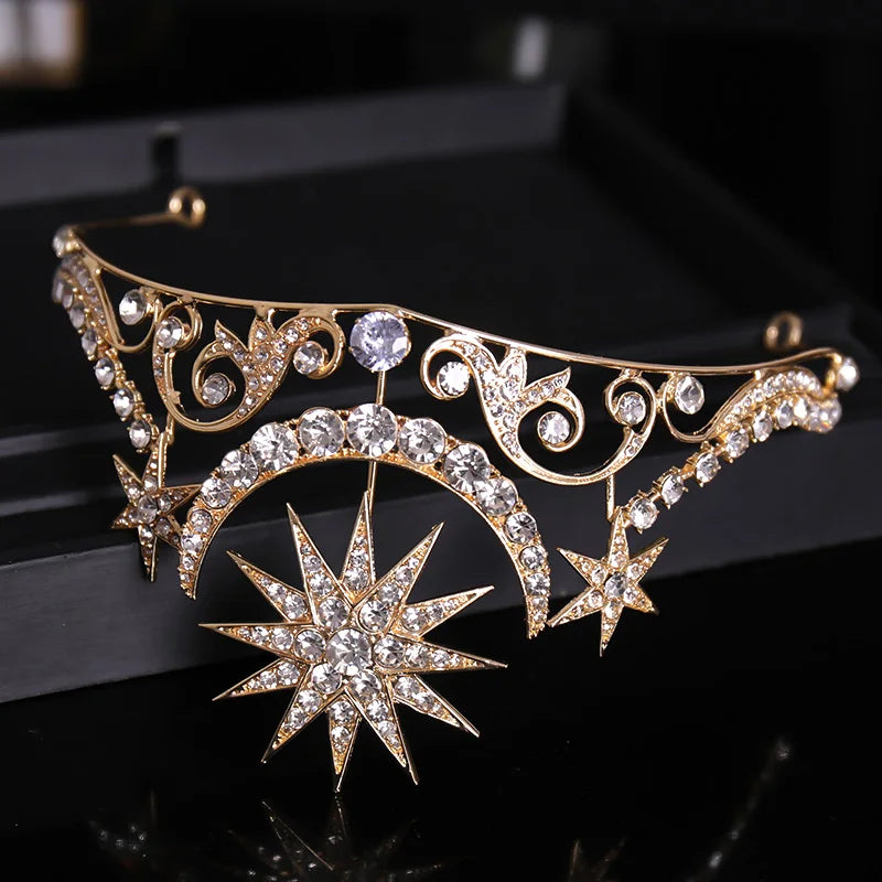 "Minette" Gold Silver Tiara