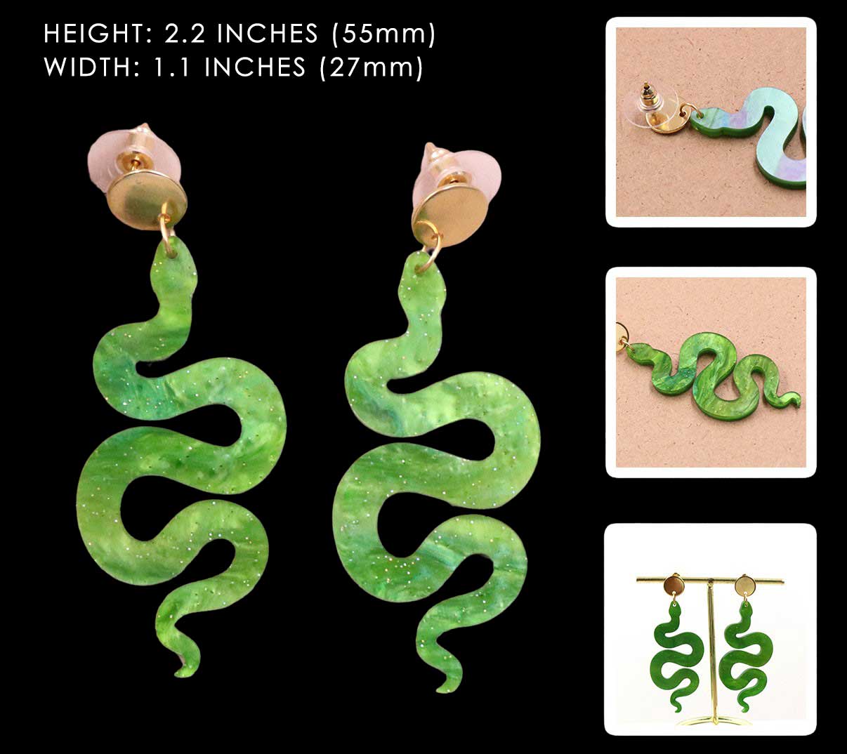 "Maeve" Snake Earrings