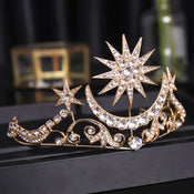 "Minette" Gold Silver Tiara width=100 