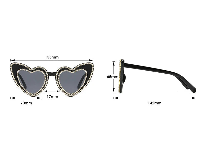 "Wynora" Heart Sunglasses
