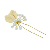Hair Accessories Pearl Beads Gold Leaf Hair Sticks Wedding Party Hair Clips Gift-0 width=100 
