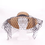 Straw Hat With Veil-0