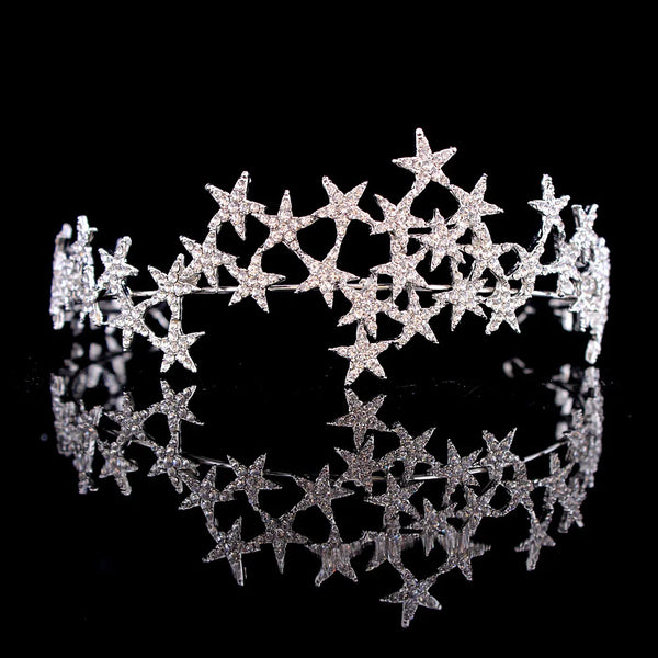 "Luminis" Rhinestone Star Tiara