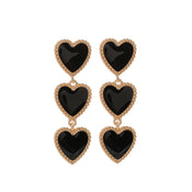 "Vinoria" Wine Heart Earrings width=100 
