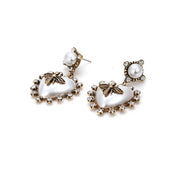 "Yaxinara" Pearl Bee Earrings width=100 