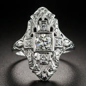 "Marcellon" Geometric Rhinestone Ring width=100 