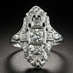 "Marcellon" Geometric Rhinestone Ring