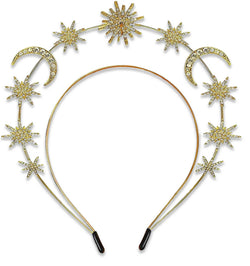 "Diana" Stars and Moons Crown (Gold-tone) width=100 