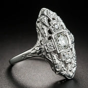 "Marcellon" Geometric Rhinestone Ring width=100 