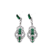 "Silvarae" Rhinestone Deco Earrings width=100 