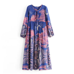 "Selene" Bohemian Maxi Dress width=100 