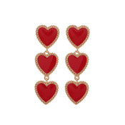 "Vinoria" Wine Heart Earrings width=100 
