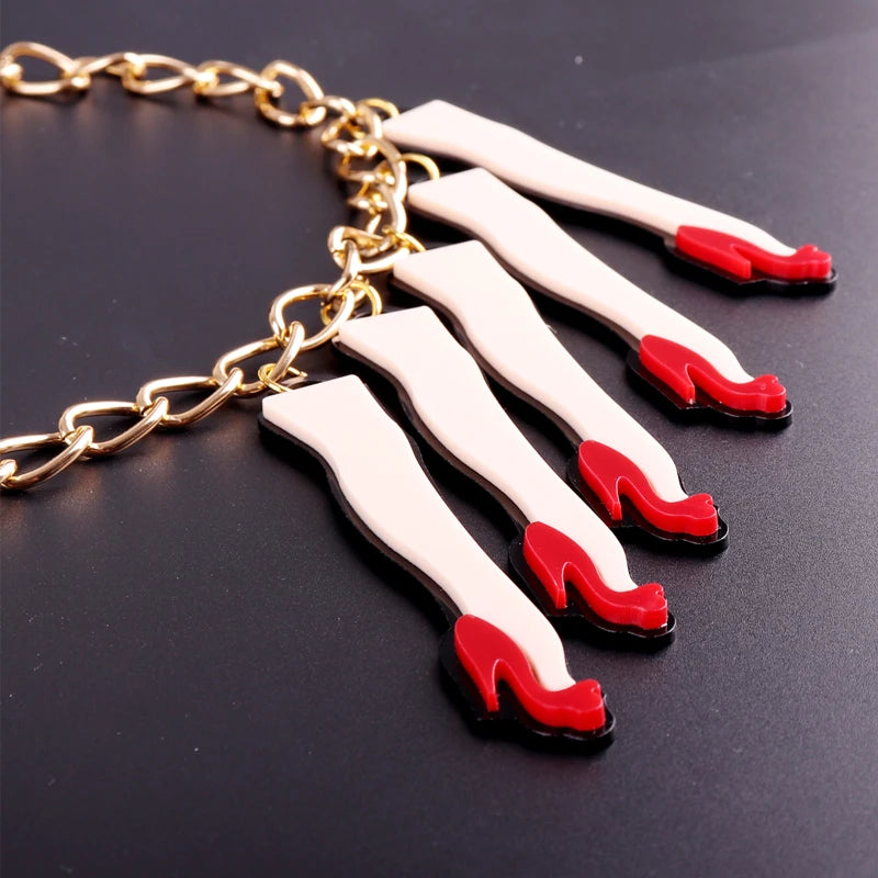 "Odilia" Legs Pendant Necklace