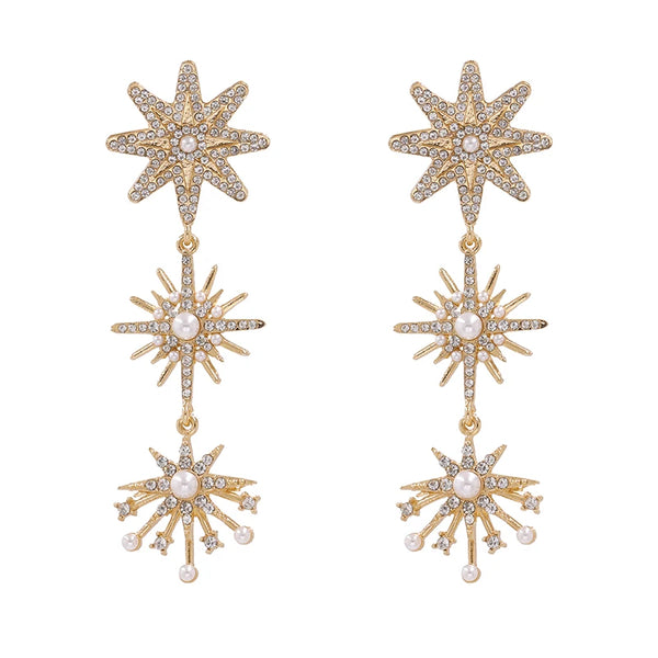 "Stellanis" Pearl Star Drops