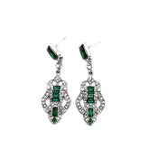"Silvarae" Rhinestone Deco Earrings width=100 