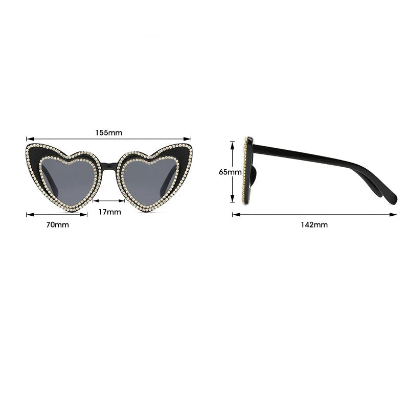 "Wynora" Heart Sunglasses