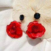"Zephyrith" Rose Drop Earrings width=100 