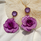 "Zephyrith" Rose Drop Earrings width=100 