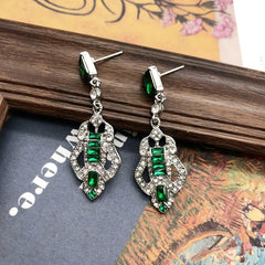 "Silvarae" Rhinestone Deco Earrings
