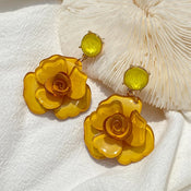 "Zephyrith" Rose Drop Earrings width=100 