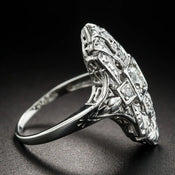 "Marcellon" Geometric Rhinestone Ring width=100 