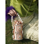 "Perlith" Pearl Bucket Clutch width=100 