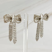 Perfectly Tied Bow Shine Earrings-2 width=100 