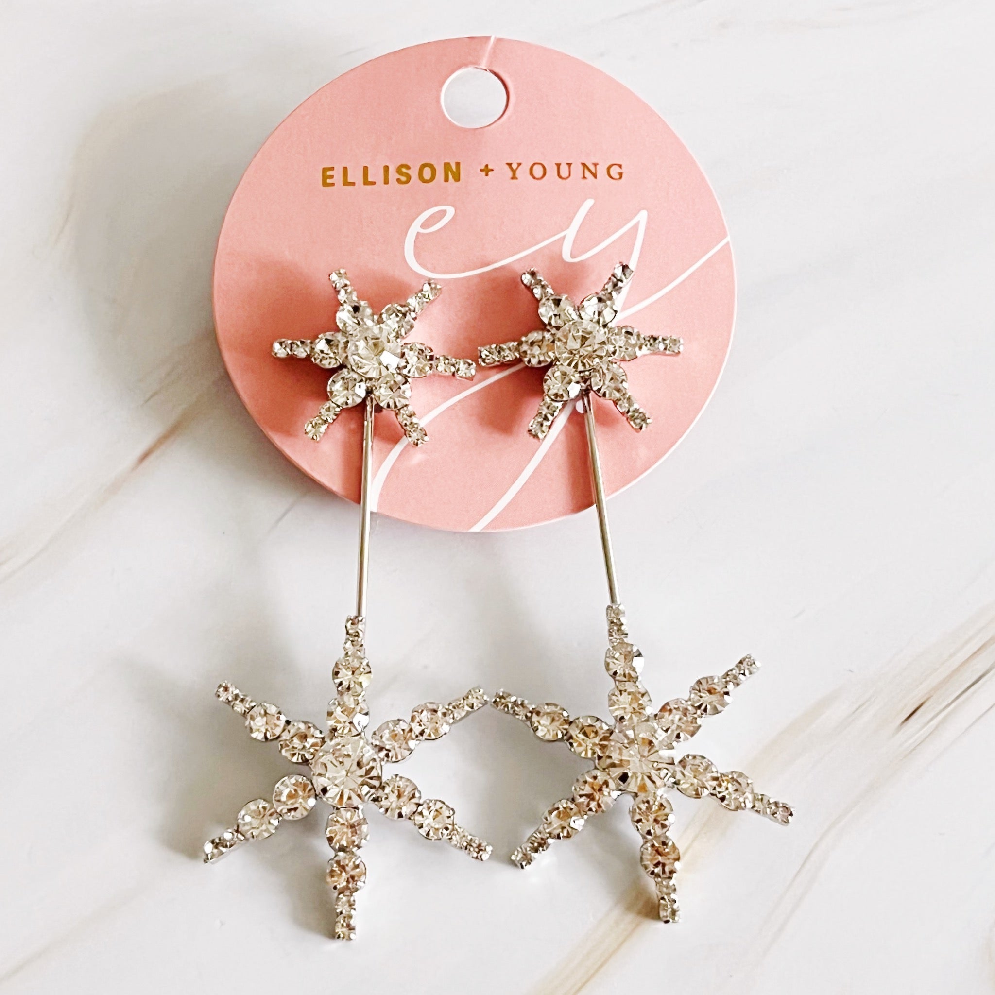 Double Starburst Statement Earrings-4