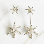 Double Starburst Statement Earrings-3 width=100 