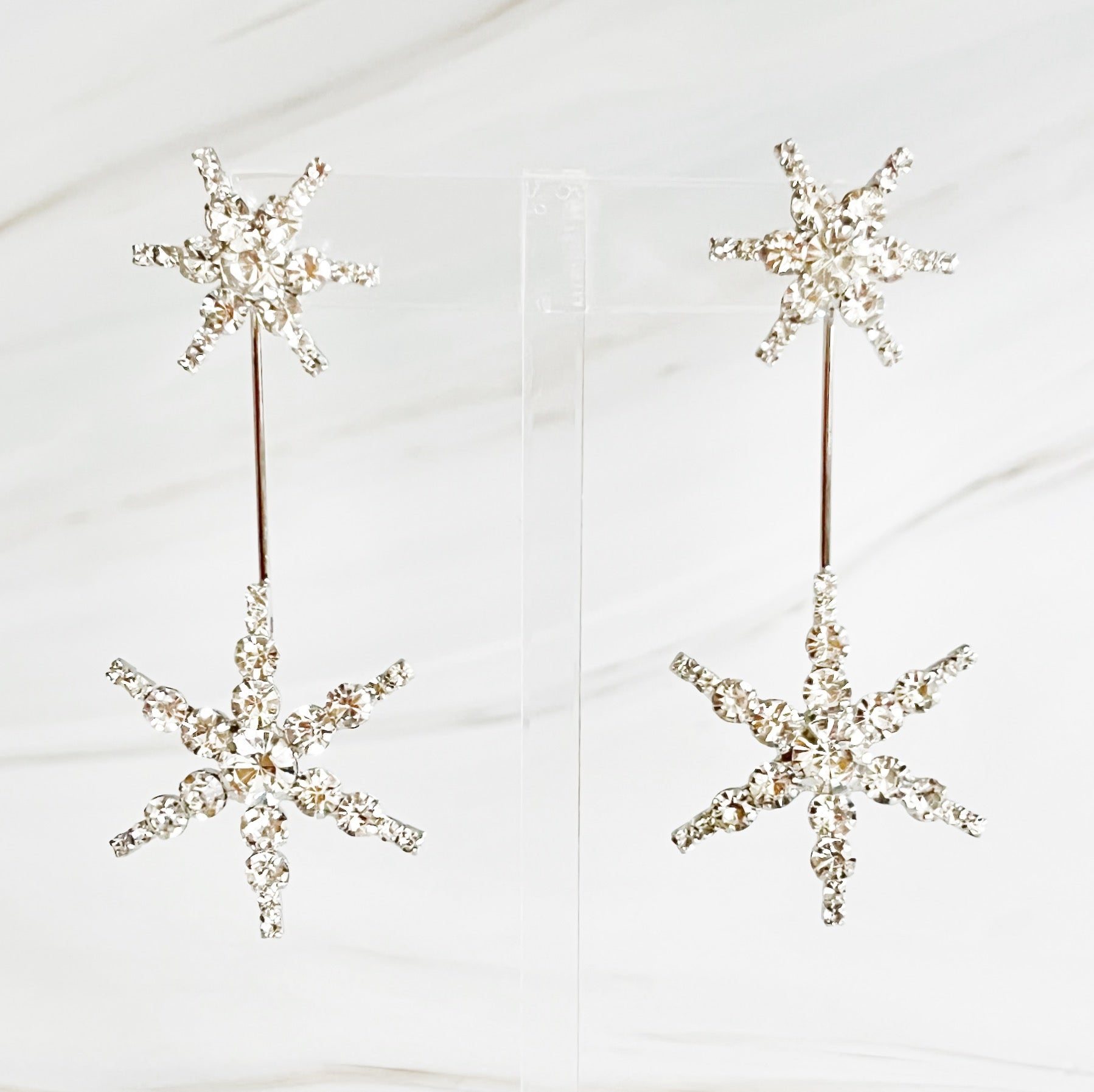 Double Starburst Statement Earrings-1