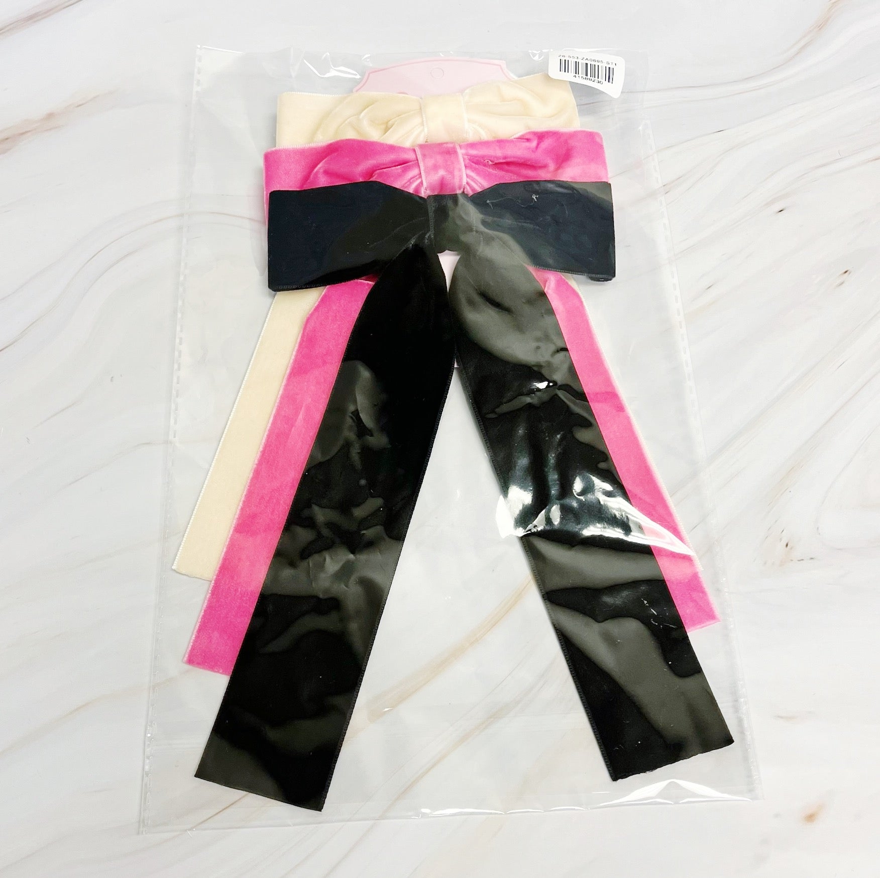 Simply Velvet Bow Hair Clip Set Of 3-4