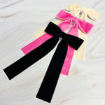 Simply Velvet Bow Hair Clip Set Of 3-0