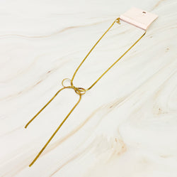 Long Drop Herringbone Bow Necklace-1 width=100 