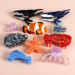 PAWSOME PETS NEW YORK Hand-painted OCEAN Claw Hair Clip #3 | Eco-Friendly-1 width=100 